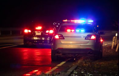 police, on, highway, pulling, over, car